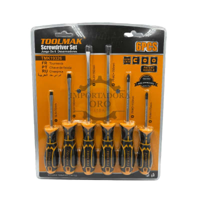 Juego de destornilladores 6 piezas Tmk19326
