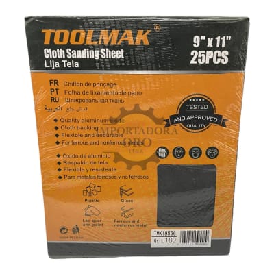 Lija de tela para metal p180 25 unidades Tmk19556