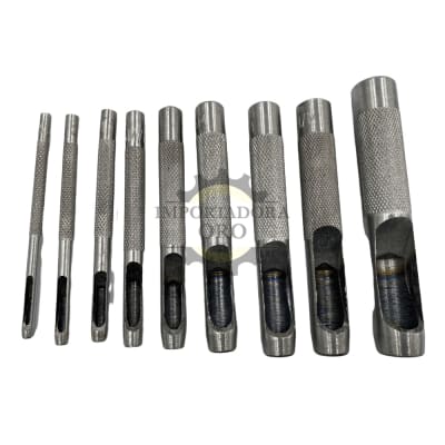 Set de sacabocado golpe 9 piezas Tmk19711