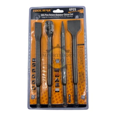 Set de puntos y cinceles para rotomartillo 4 piezas Tmk197121