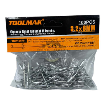 Remache 3.2x8mm 100 unidades Tmk198701
