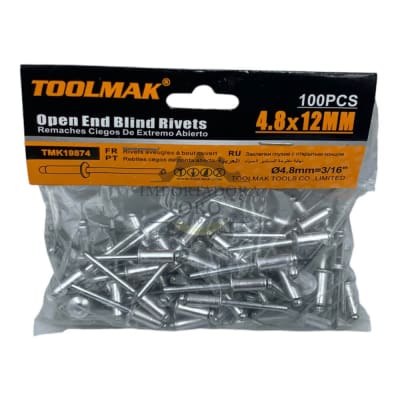 Remache 4.8x12mm 100 unidades Tmk198741