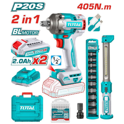 Kit Llave Impacto 405Nm 20v 1/2