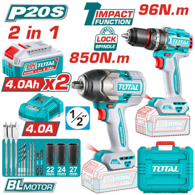 kit Taladro de Imapacto 96NM y Llave de Impacto 850NM TOSLI250586