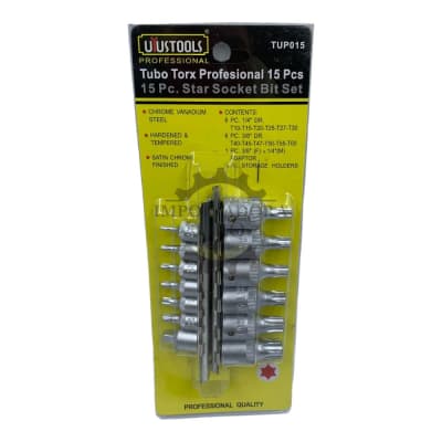 Juego De Dados Torx Macho 15 Piezas Tup0151
