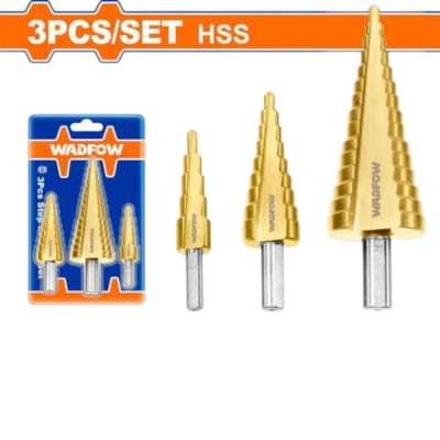 Juego 3 Brocas Escalonadas HSS WJD3401