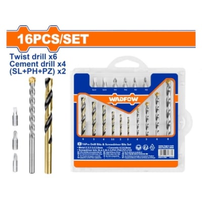 Juego de 16 pcs Brocas y Puntas WKS4165