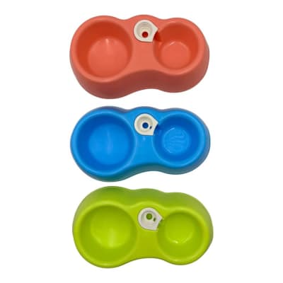 Plato Plastico Doble Con Adaptador Para Botella Color Aleatorio 27x15cm ZCXA2861