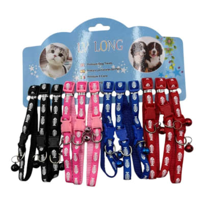 Set De Collar de Tela con Peces Para Gato 1 cm ZCZD5911