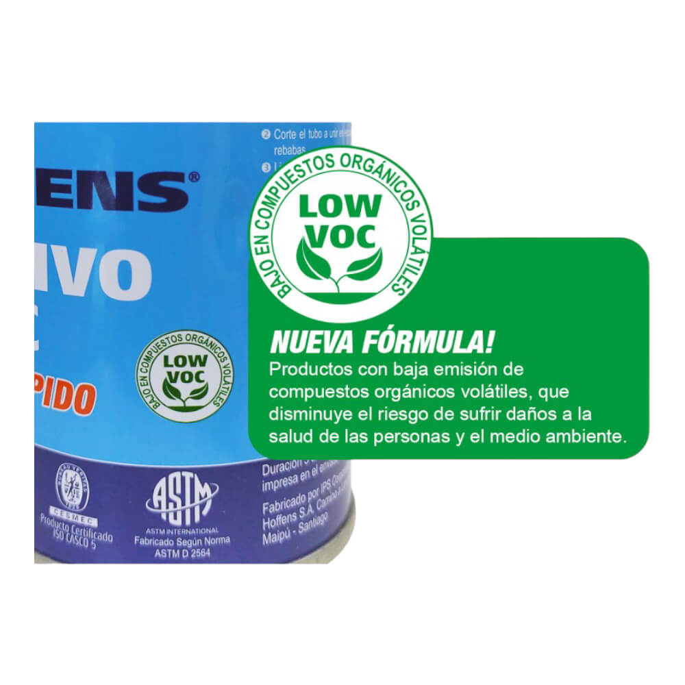 Adhesivo PVC Hoffens Lata - Secado Rápido 240 CC.2