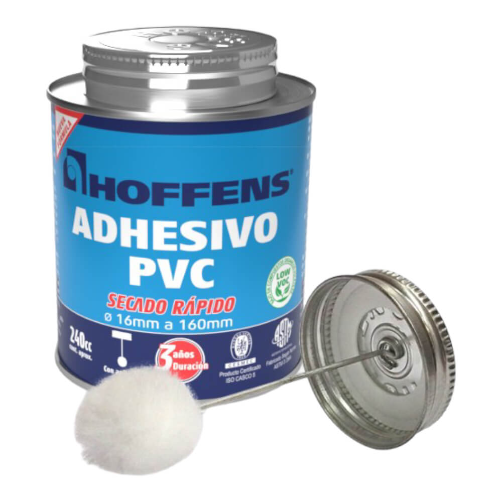 Adhesivo PVC Hoffens Lata - Secado Rápido 240 CC. 0