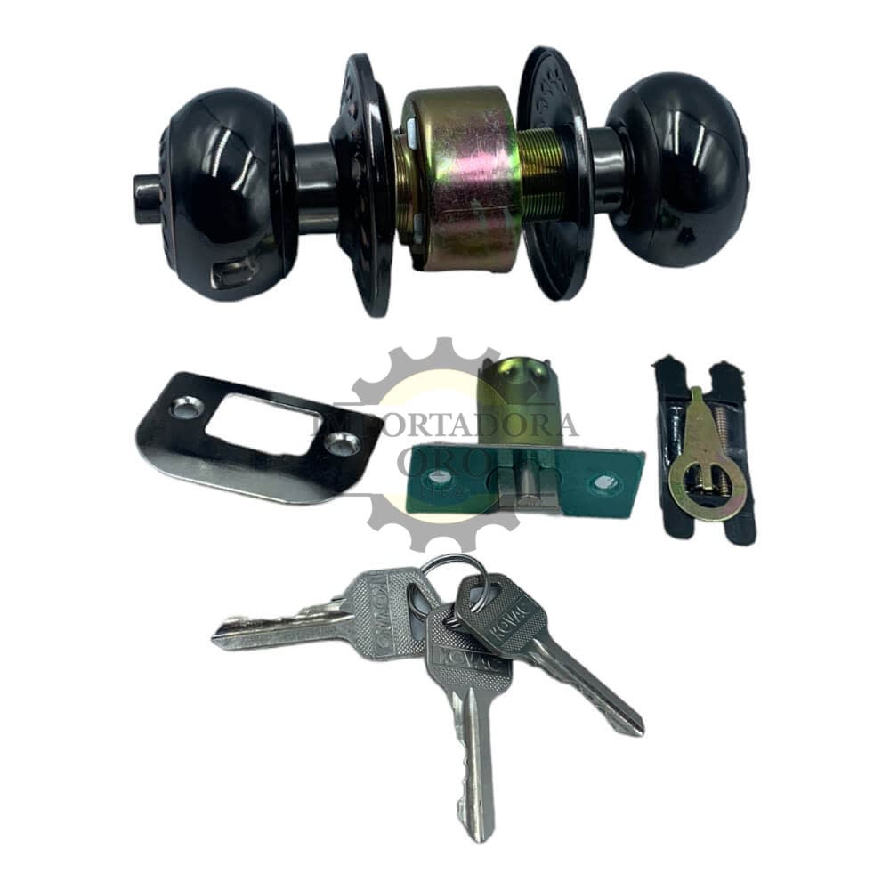 Cerradura Pomo Chapa Bola cafe oscuro2