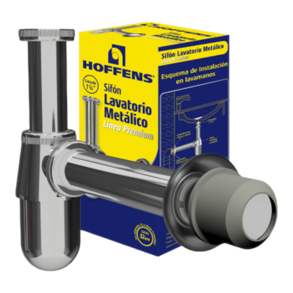 Sifón Lavatorio Metálico 11/4