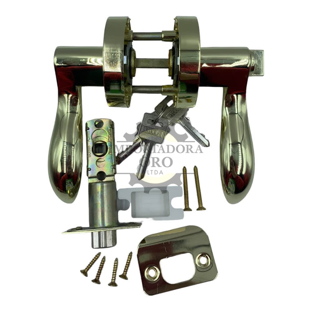 Cerradura de manilla acceso dorado 9803PB1