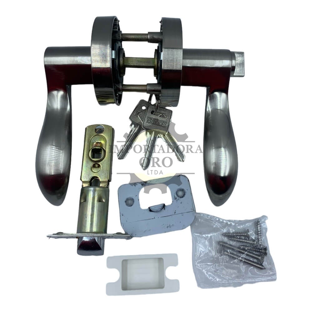 Cerradura de manilla acceso plateado 9803Sn1