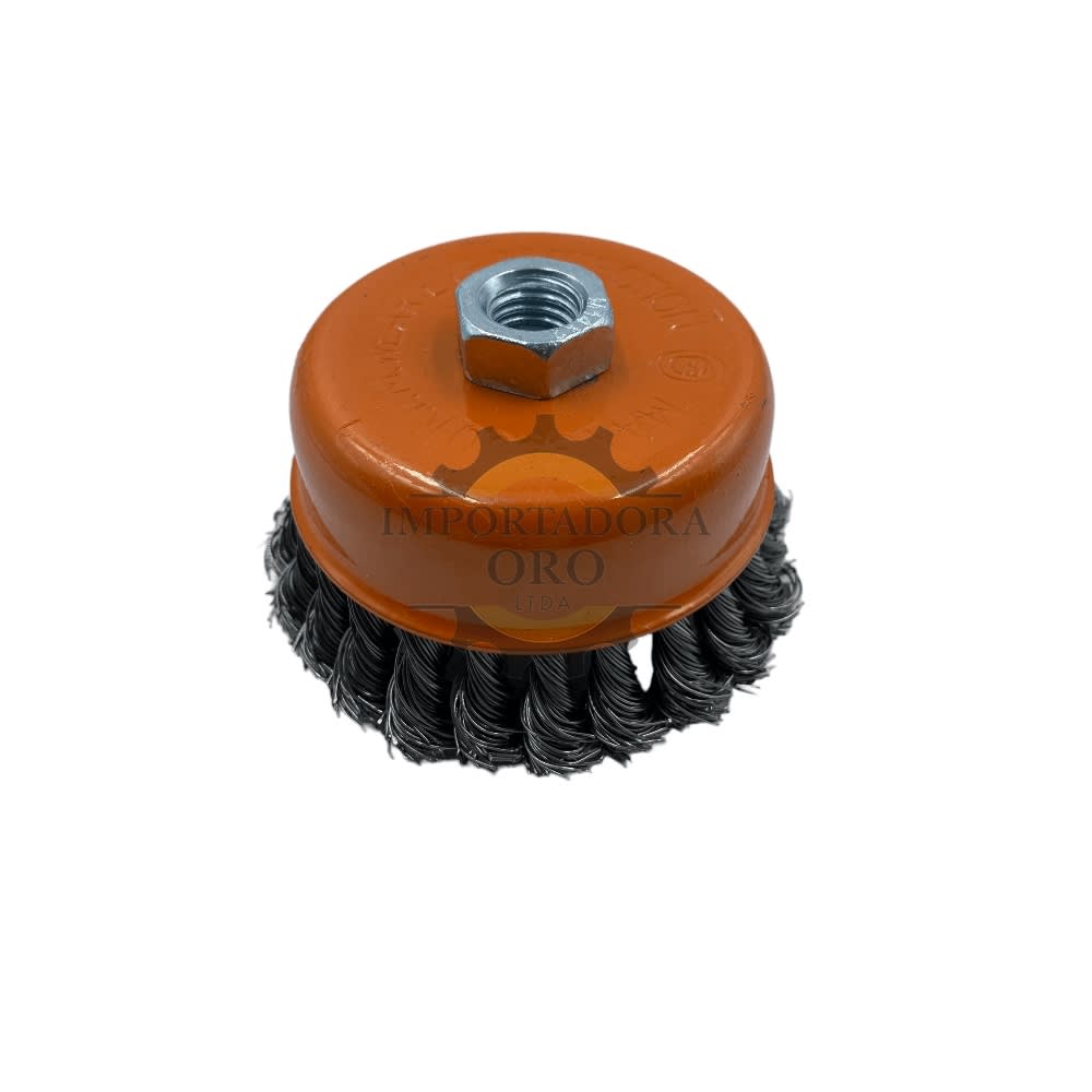 Escobilla de copa de acero trenzada 4