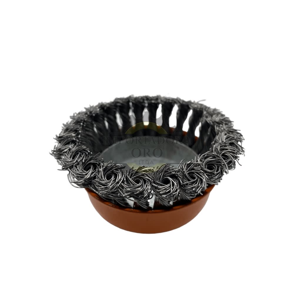 Escobilla de copa de acero trenzada 4
