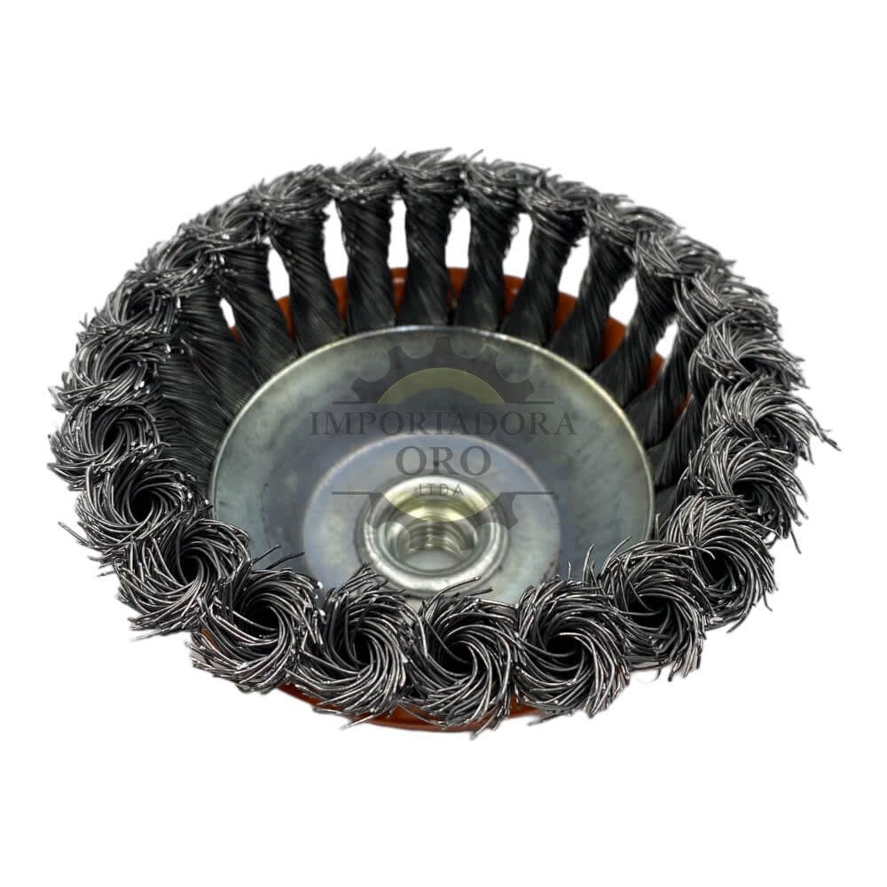 Escobilla de copa de acero trenzada 5