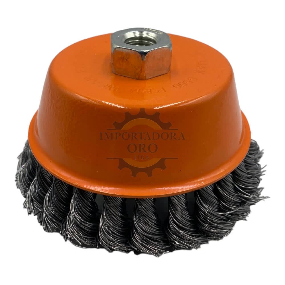Escobilla de copa de acero trenzada 5
