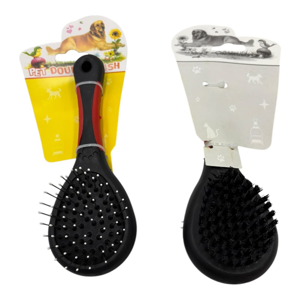 Cepillo Doble Mango Plastico Negro 12 pcs B1015 0
