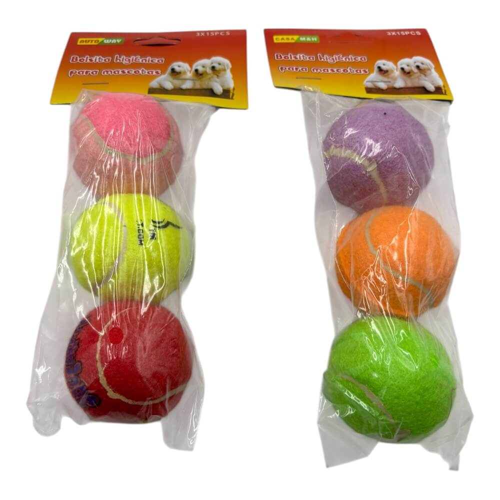 Set Juguete de Pelota Tenis 3 piezas 12 unidades B11192
