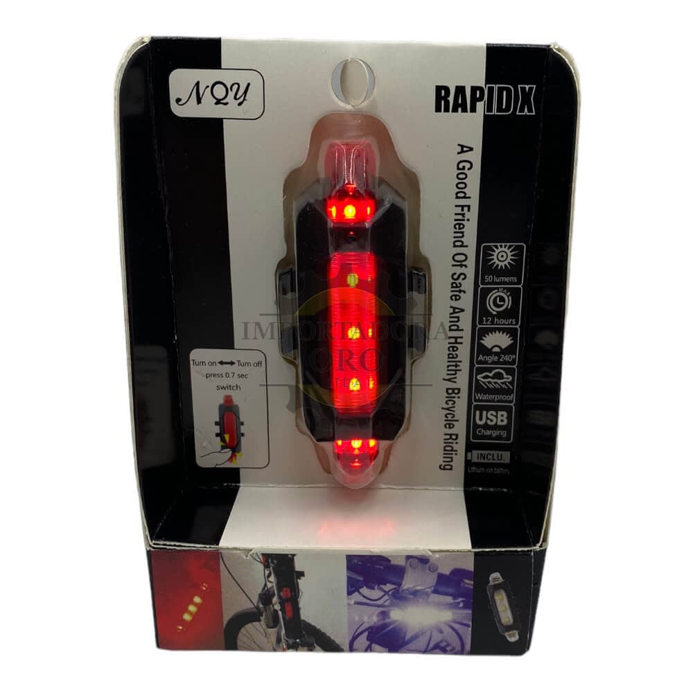 Luz Roja Para Bicicleta Trasera Usb Bd093r2