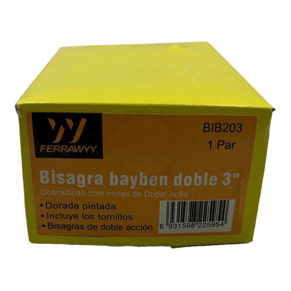 Bisagra Vaivén Doble Dorado 3