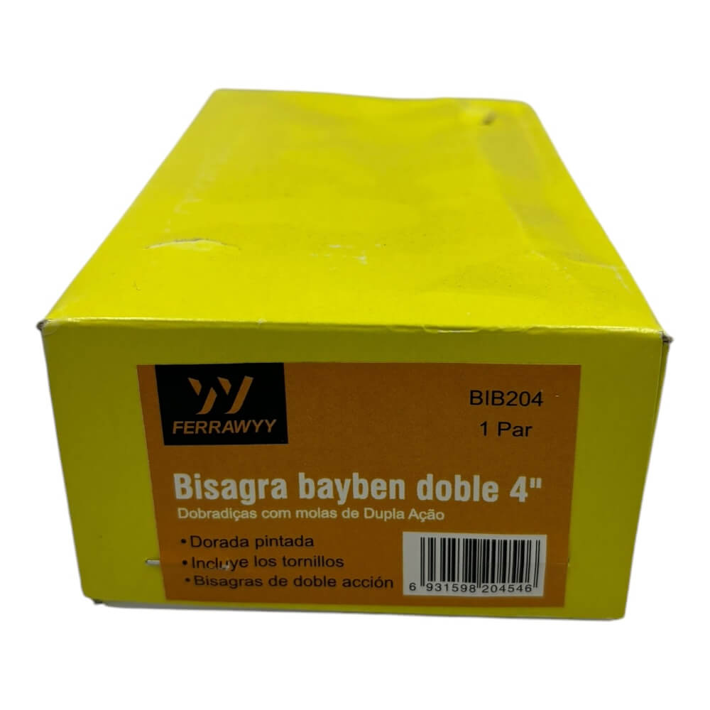 Bisagra Vaivén Doble Dorado 4