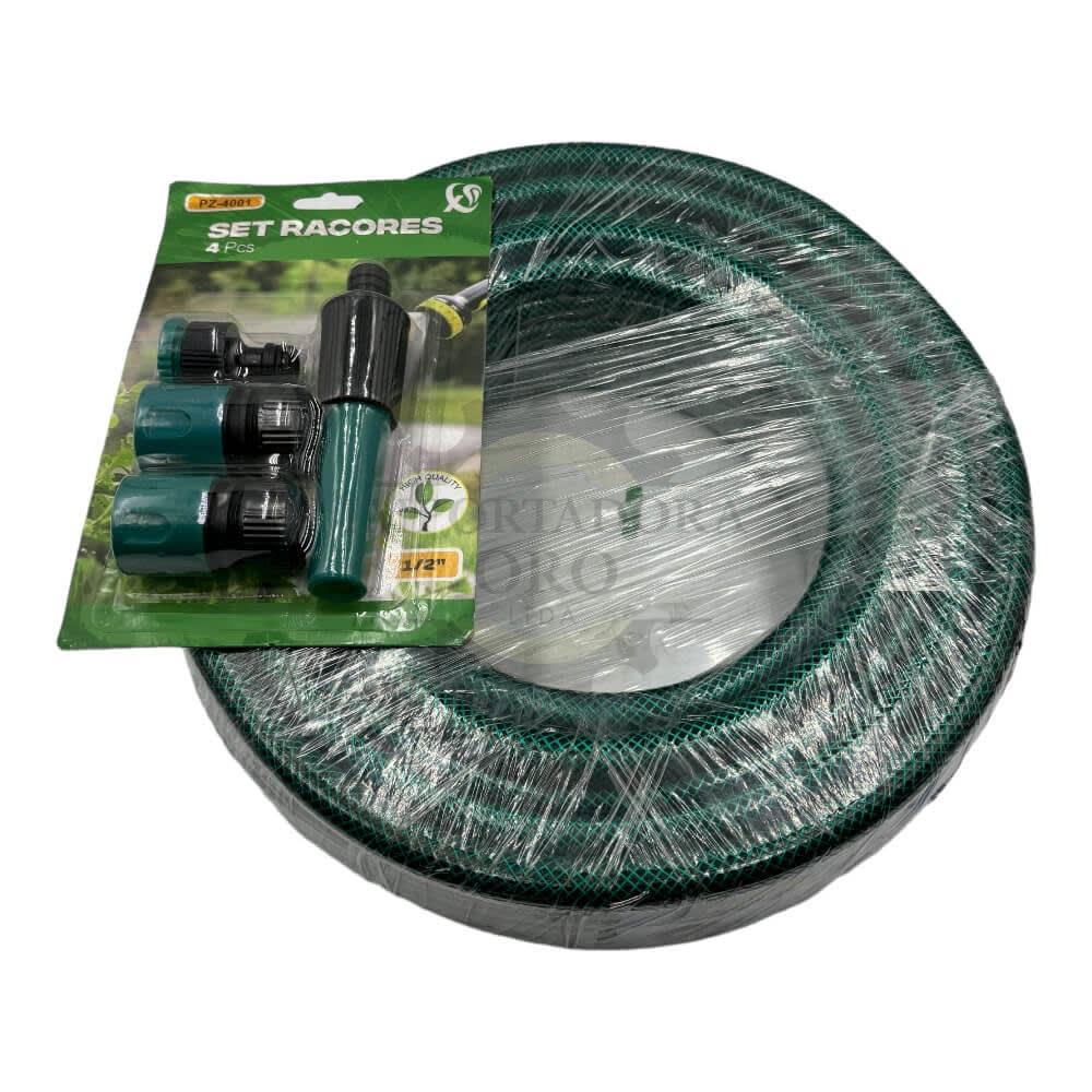 Set manguera de agua con acoples 1/2