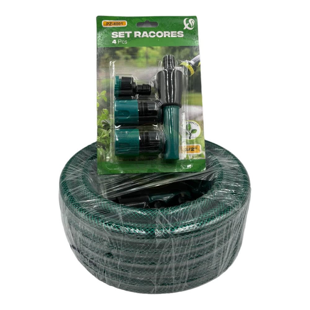 Set manguera de agua con acoples 1/2