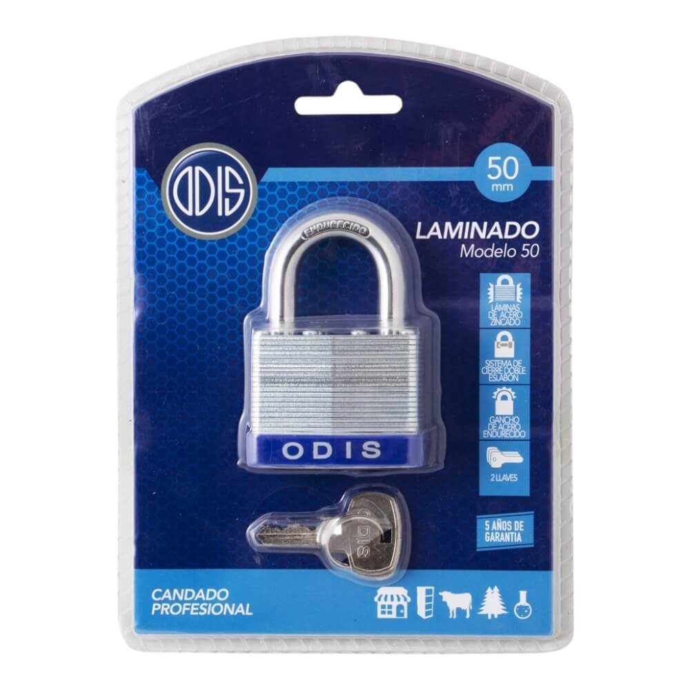 Candado Laminado Odis 50mm Acero Zincado CAN00010026