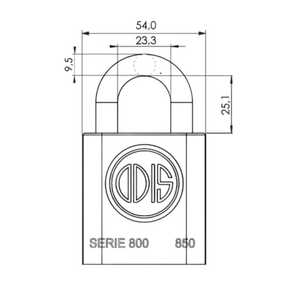 Candado Odis 850 50mm CAN00010442