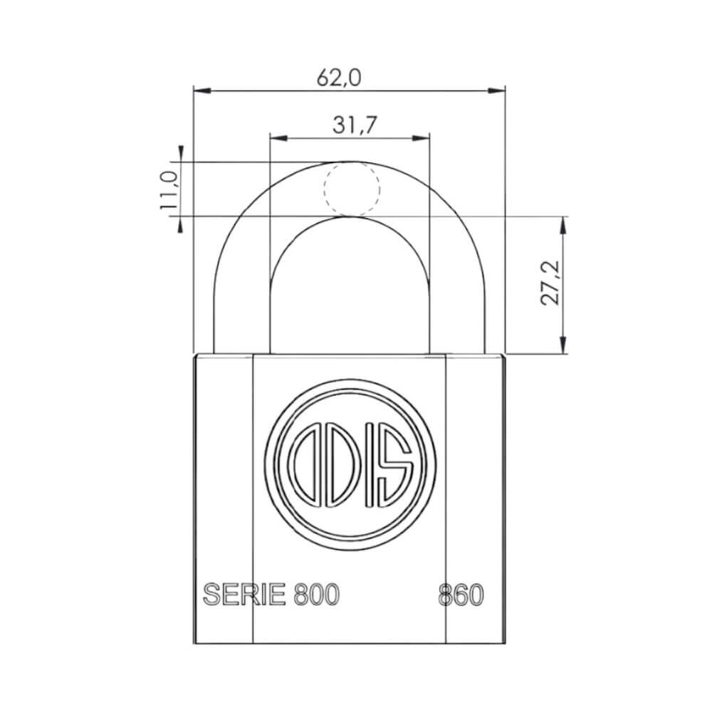 Candado Odis 860 60mm CAN00010462