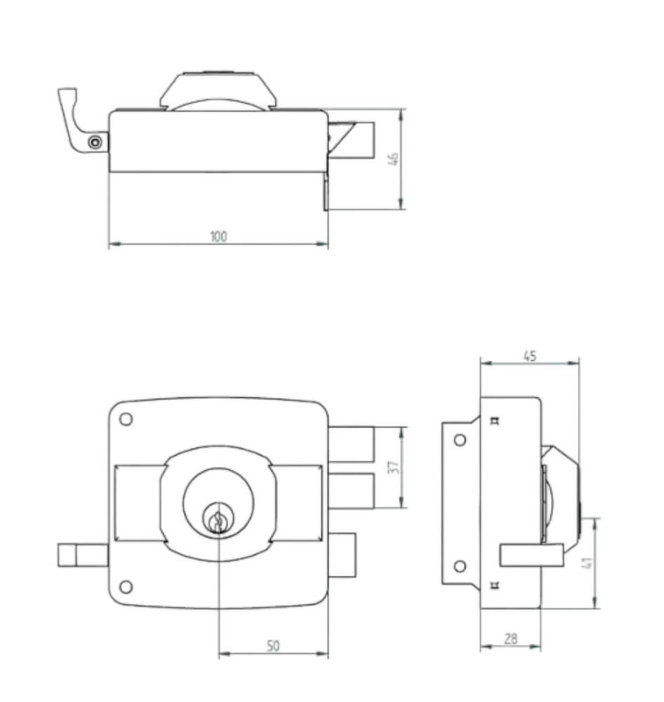 Cerradura sobreponer Oister 110 NE CEP00002745