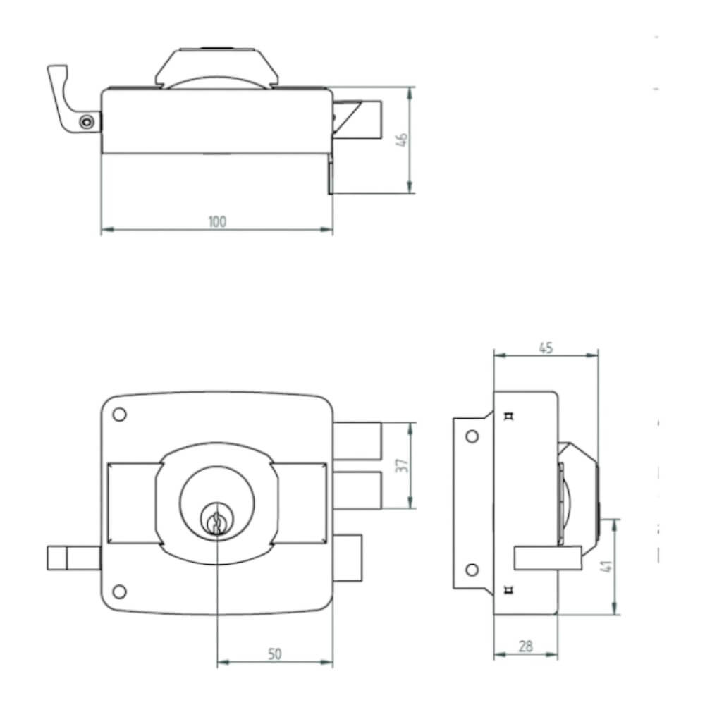 Cerradura Sobreponer Oister 110 GR CEP00002754