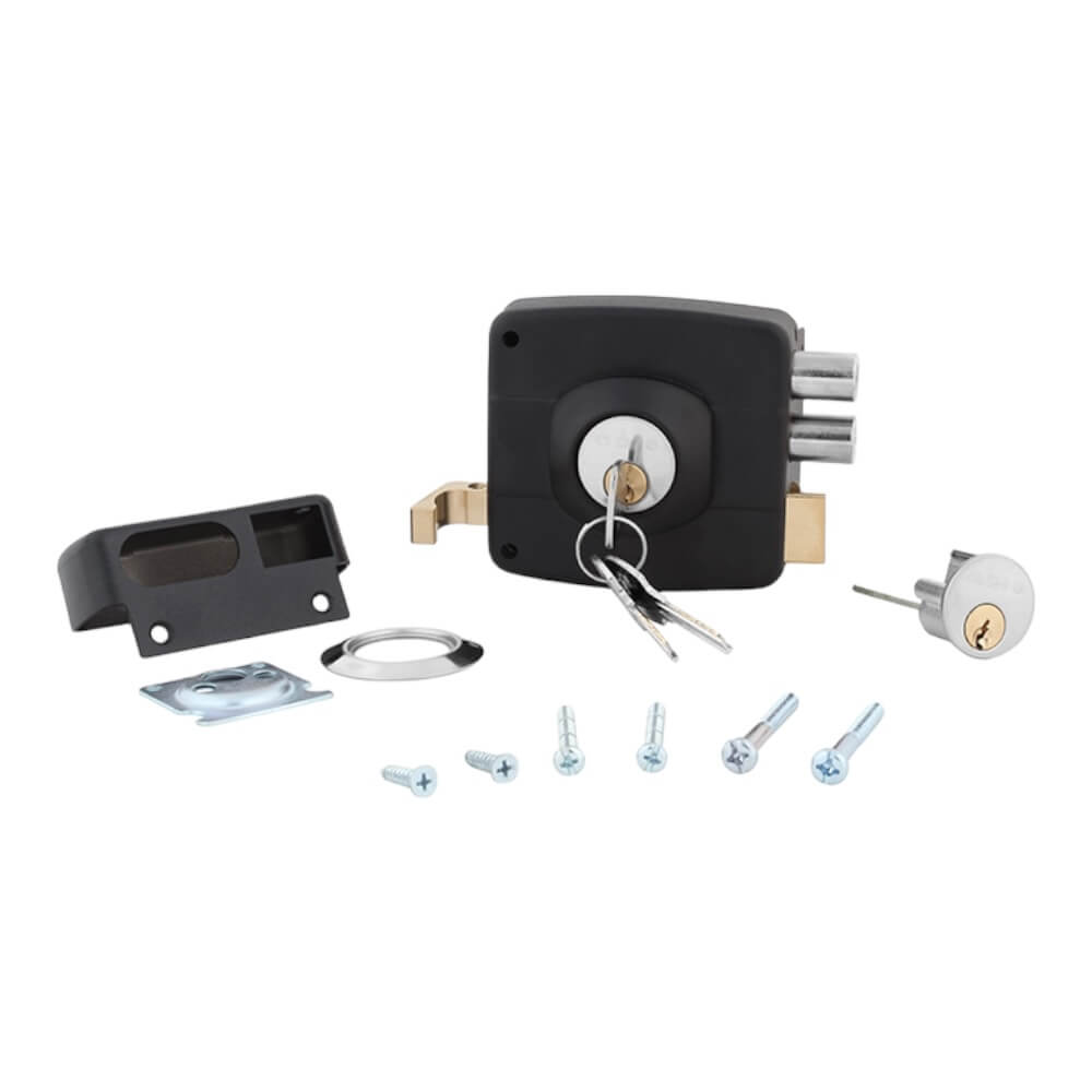 Cerradura Sobreponer Odis 321 Negra Linea 300 CEP00007077