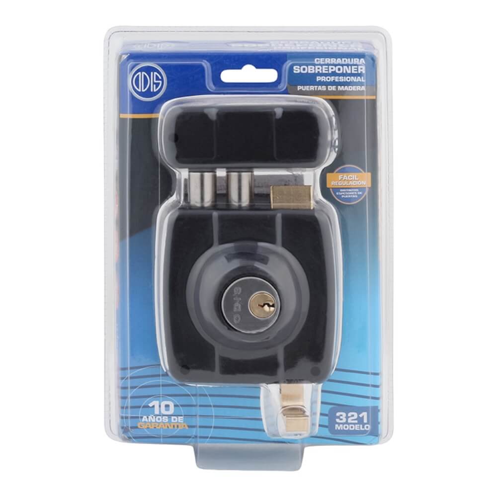 Cerradura Sobreponer Odis 321 Negra Linea 300 CEP00007079