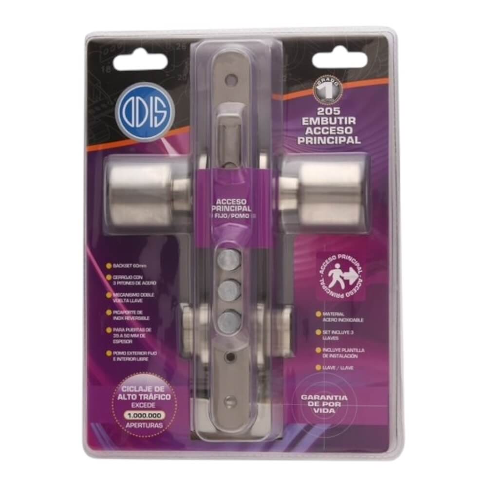 Cerradura Embutir Odis 205 Acceso – Plata CEP00010176