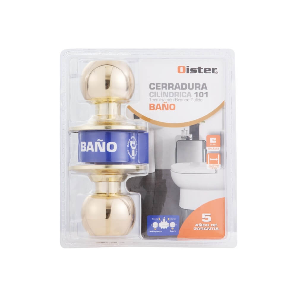 Cerradura cilíndrica Oister 101 Baño bronce CEP00013378