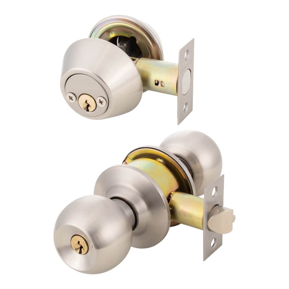 Kit Acceso Cerradura Cilíndrica + Cerrojo Tubular Inox CEP0001369 0