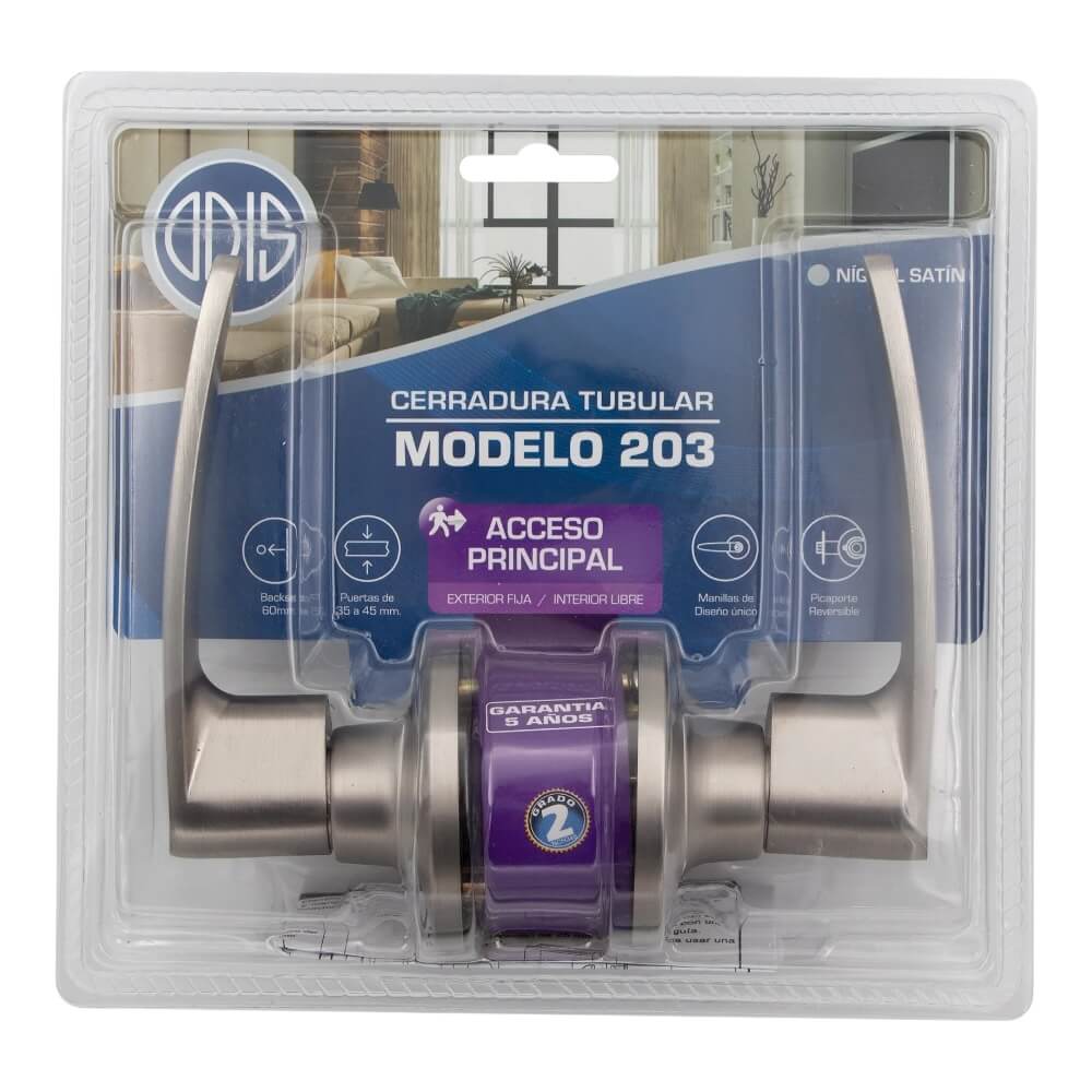 Cerradura Tubular Con Manilla Odis 203 Acceso - Plata CEP0001426 0