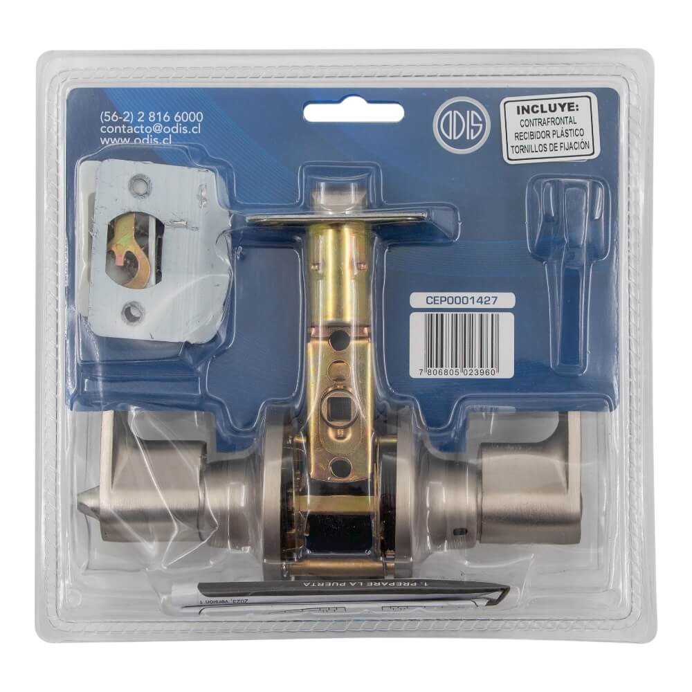 Cerradura Tubular Con Manilla Odis 203 Baño - Plata CEP00014272