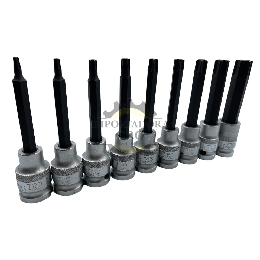 Set de dados torx prosfesional 9 piezas 100mm3