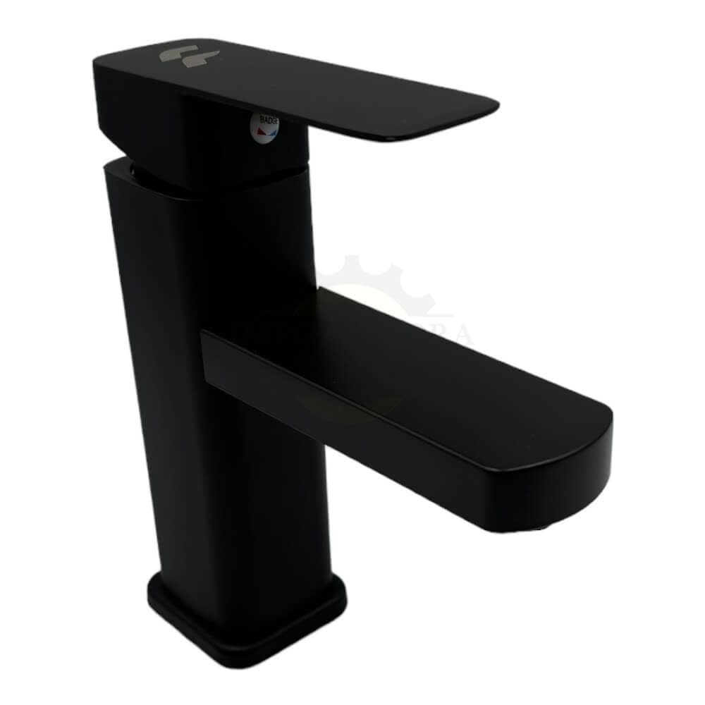 Llave Lavamano Corto Monomando Negro F61102