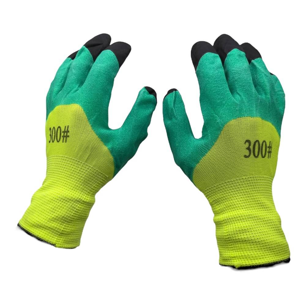 Guante verde con negro 1014 1 docena GT052