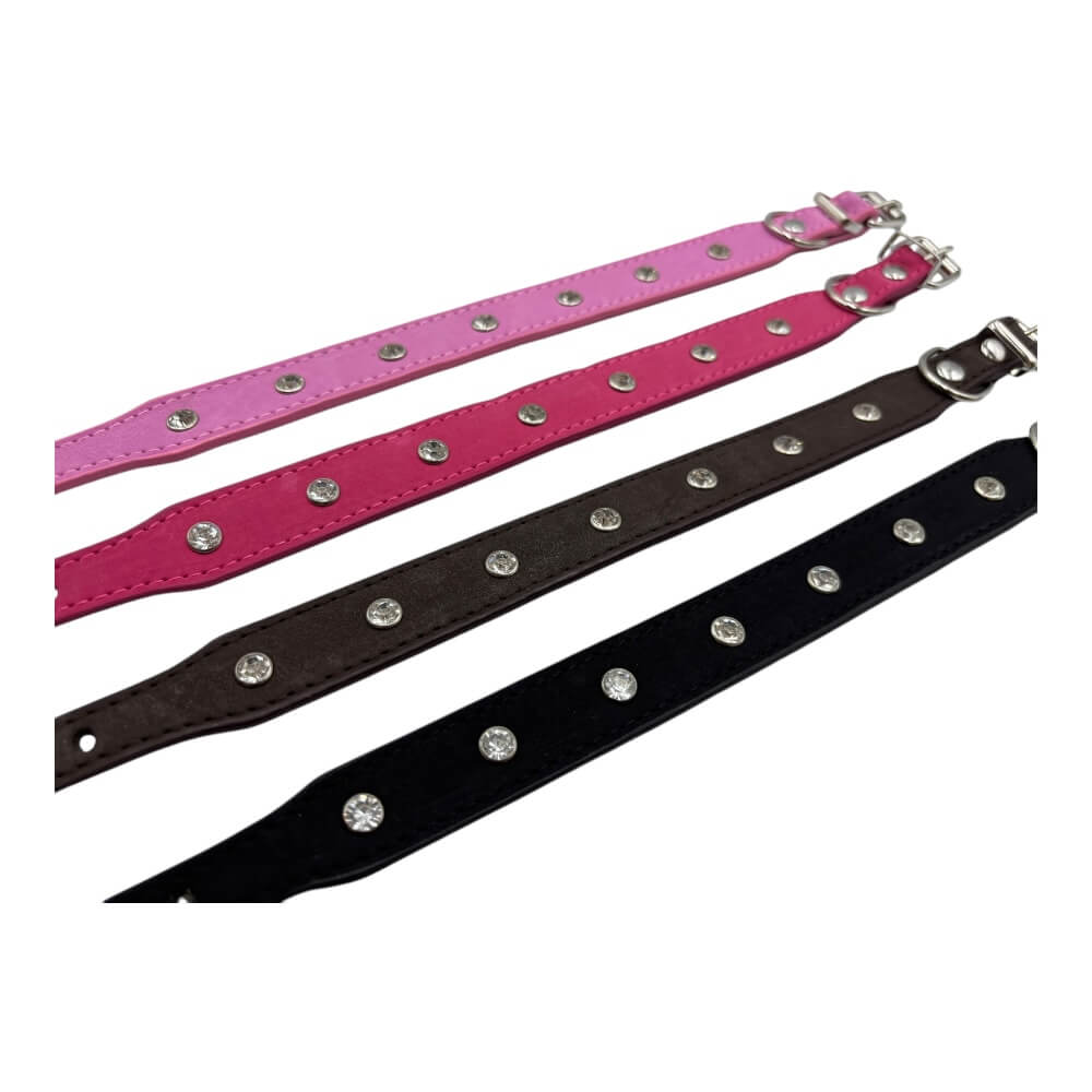 Collar 7 Diamantes tela 2x40cm 12 pcs Color Aleatorio HX1742