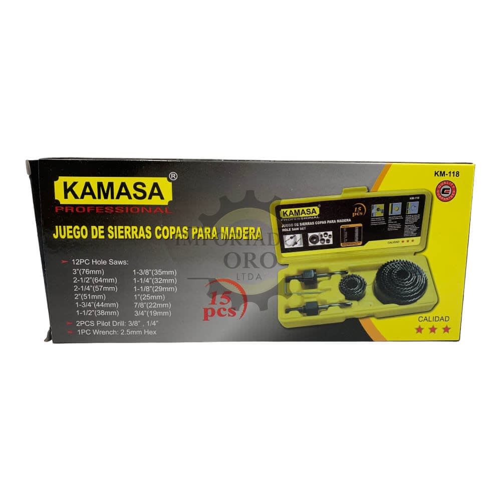 Juego de sierra copa 15 piezas km1182