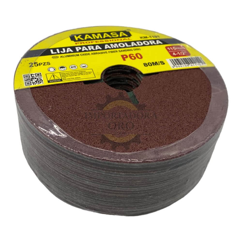 DIsco de lija 115mm P60 25 unidades km11912