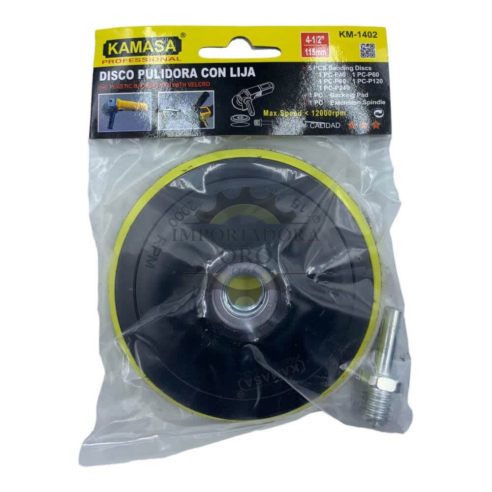 Disco para pulir con velcro 115mm 7 piezas km14022