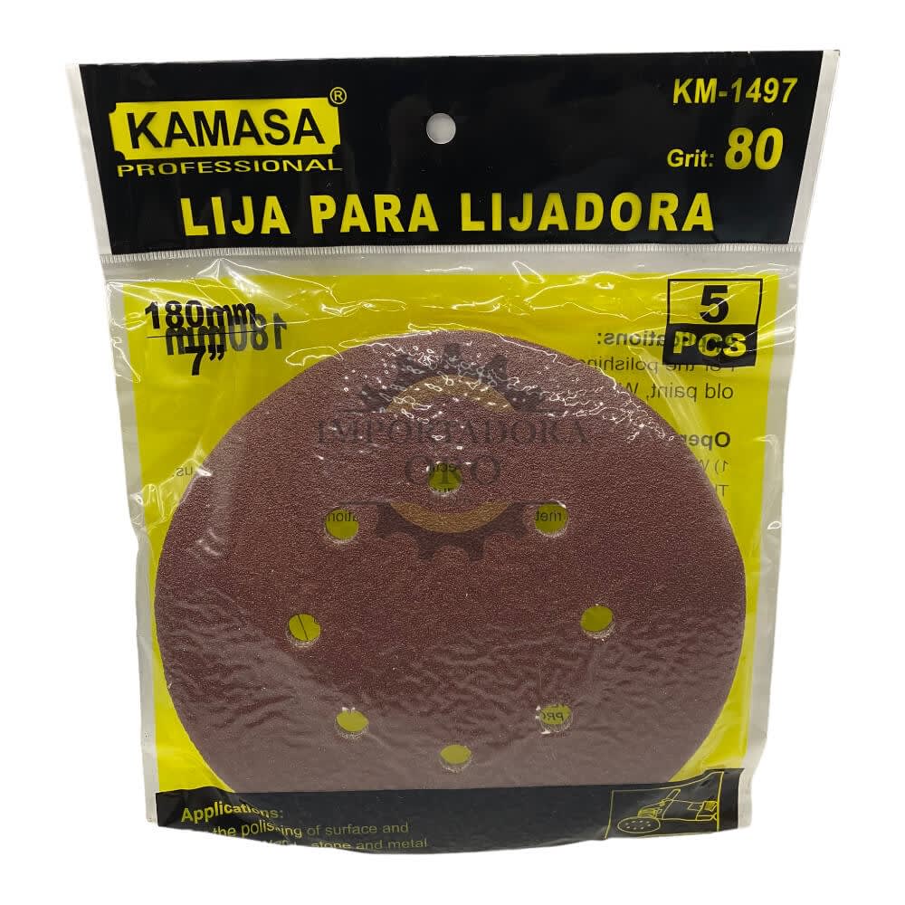 Disco de lija con velcro 180mm p80 km1497 0